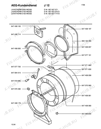 Взрыв-схема стиральной машины Aeg LTH3100-W - Схема узла Section2