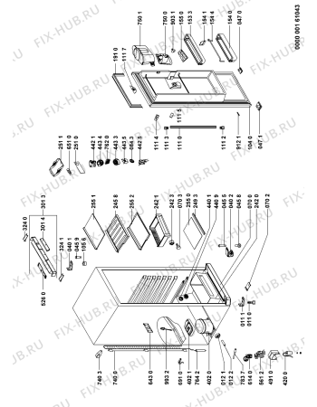 Схема №1 ARC 190/IX AQUA с изображением Дверка для холодильной камеры Whirlpool 480131100058