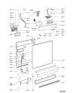 Схема №1 ADP 831 PC SL с изображением Мини-ручка для посудомойки Whirlpool 480140100184