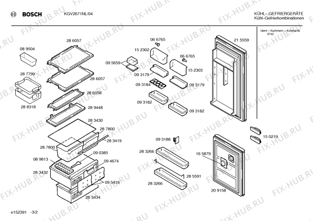 Схема №1 KGV2671NL с изображением Клапан для холодильника Bosch 00152303