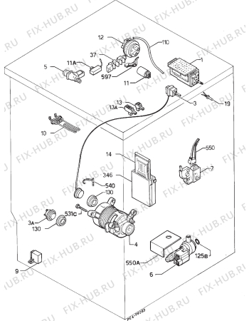 Взрыв-схема стиральной машины Satrap 900-24 - Схема узла Electrical equipment 268