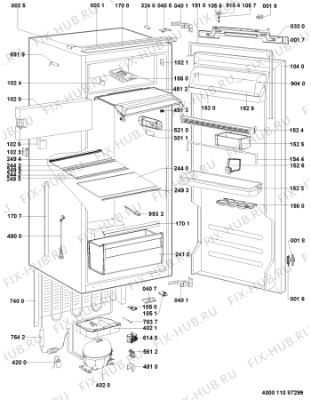 Схема №1 KVIS 2950 A++ с изображением Полка для холодильника Whirlpool 481010787724