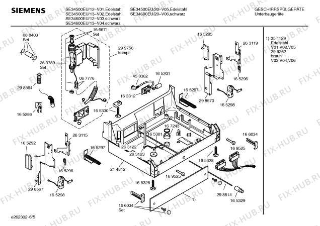 Схема №4 SE54600 с изображением Передняя панель для посудомойки Siemens 00350304