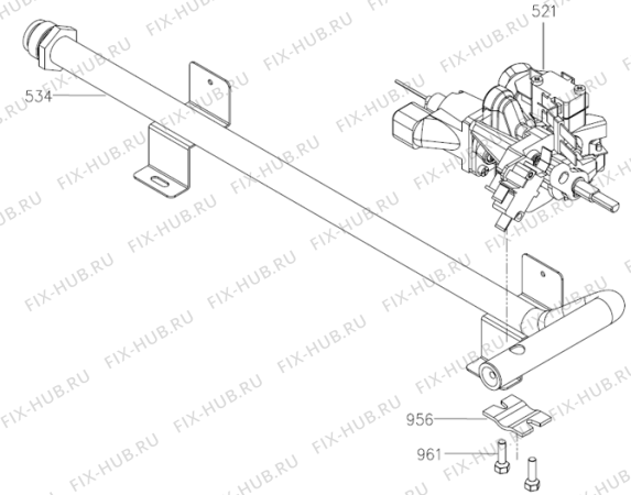 Схема №3 BOG1210AW (381667, B500G) с изображением Труба для электропечи Gorenje 392911