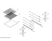 Схема №4 B46C74N3AU с изображением Нагревательный элемент гриля для духового шкафа Bosch 00745297