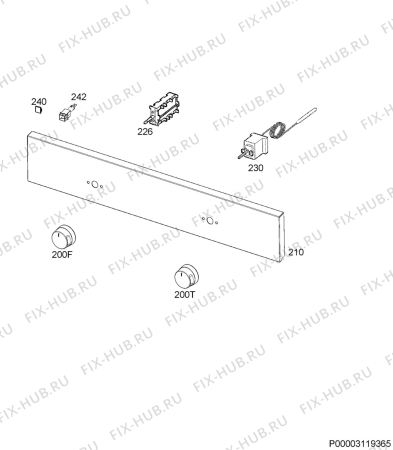 Схема №1 EEB100010M с изображением Переключатель для плиты (духовки) Aeg 140058246012