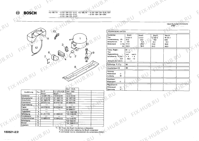 Взрыв-схема холодильника Bosch 0701184123 KS188TR - Схема узла 02