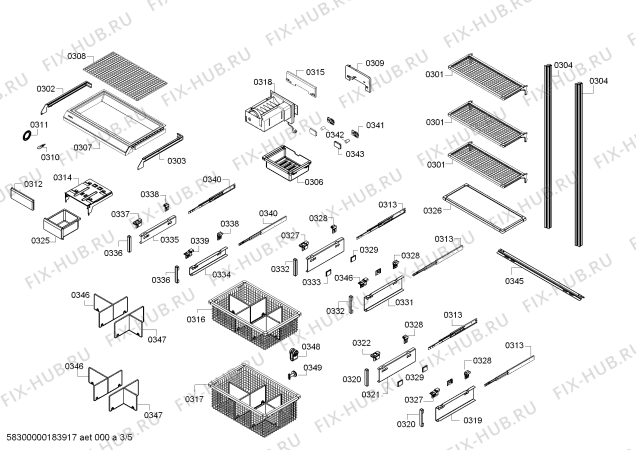 Схема №1 FIN30MIIL1 F 1811 VI с изображением Плата для холодильника Bosch 00771038