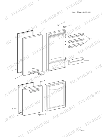 Взрыв-схема холодильника Hotpoint-Ariston BCZL400XBIHA (F084160) - Схема узла