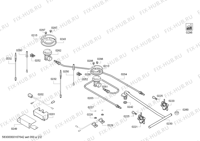 Взрыв-схема плиты (духовки) Bosch PRB326B70W 2G C30F BO IH5 PROFI-LINE - Схема узла 02