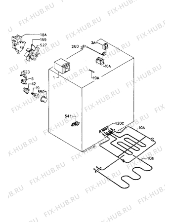 Взрыв-схема плиты (духовки) Zanussi BMN215 - Схема узла Electrical equipment