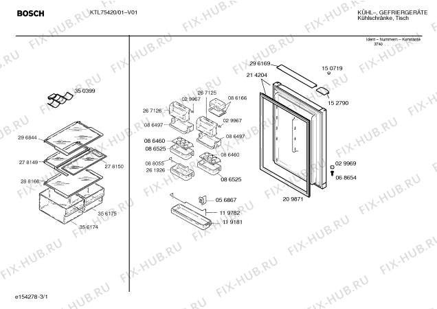 Схема №1 KTR75490 с изображением Дверь для холодильной камеры Bosch 00214204