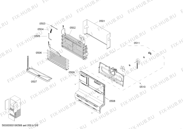Схема №2 KMF40SA20R Bosch с изображением Шина для холодильника Bosch 00741561
