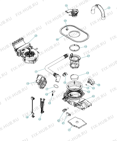 Взрыв-схема посудомоечной машины Atag V1101RVS (559049, DW12.C) - Схема узла 04