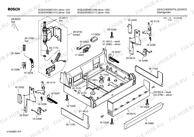 Схема №2 SGS56A28 с изображением Регулятор Bosch 00172669