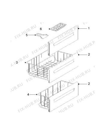 Взрыв-схема холодильника Zanussi ZVF35 - Схема узла Furniture