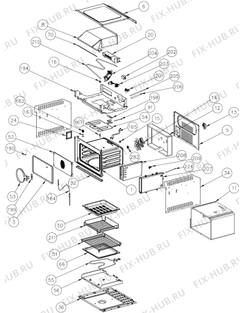 Схема №1 BOC6322ORAX (438438, E45SV) с изображением Запчасть для плиты (духовки) Gorenje 456453