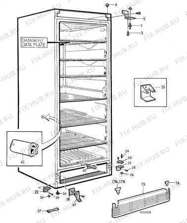 Взрыв-схема холодильника Husqvarna Electrolux GM106F - Схема узла C10 Cabinet