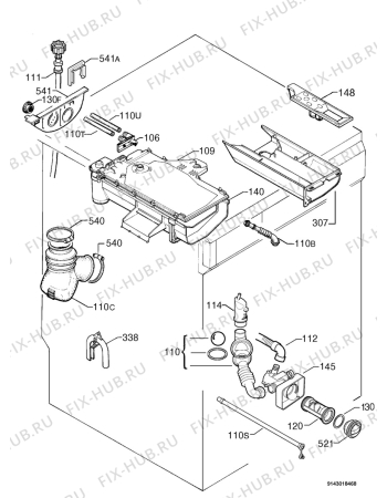 Взрыв-схема стиральной машины Zanker SFX2400 (PRIVILEG) - Схема узла Hydraulic System 272