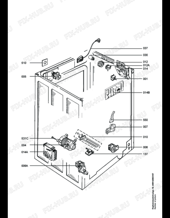 Взрыв-схема стиральной машины Husqvarna Electrolux QW16700 - Схема узла Electrical equipment 268