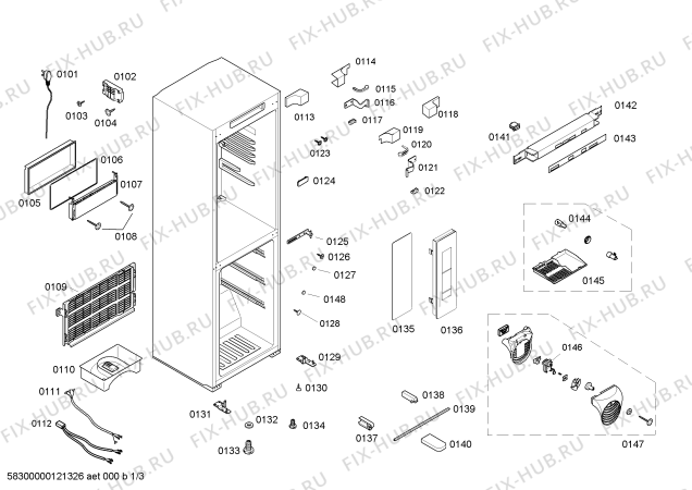 Схема №1 KGV19227TI с изображением Модуль управления для холодильника Bosch 00642311