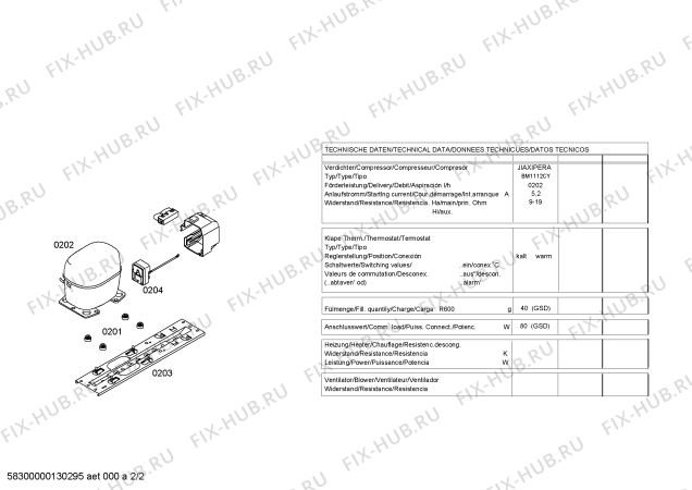 Взрыв-схема холодильника Siemens GS10DN01 - Схема узла 02