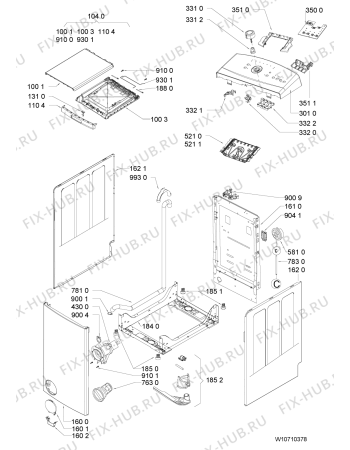 Схема №1 AWE65177 (F091529) с изображением Инструкция по обслуживанию для стиральной машины Indesit C00368248