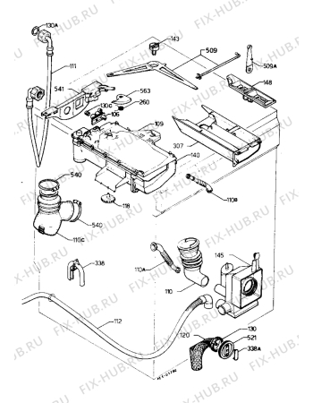 Взрыв-схема стиральной машины Zanussi ZS533 - Схема узла Water equipment