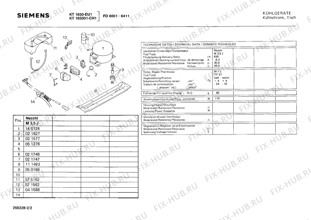 Взрыв-схема холодильника Siemens KT165001 - Схема узла 02