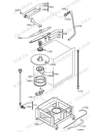 Взрыв-схема посудомоечной машины Zanker ZKS5634A - Схема узла Hydraulic System 272