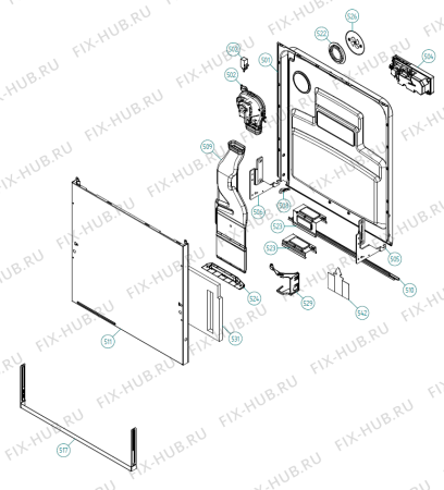 Схема №4 D5152 XL JP   -White SI (339206, DW70.5) с изображением Ручка регулировки (кнопка) для посудомойки Gorenje 342810