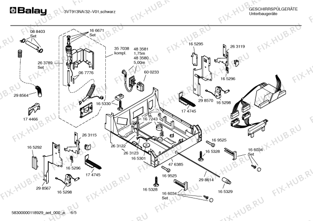 Схема №1 3VT913NA с изображением Инструкция по эксплуатации для посудомоечной машины Bosch 00691201