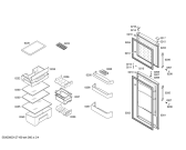Схема №2 KDN30X00GB с изображением Дверь морозильной камеры для холодильника Bosch 00477236