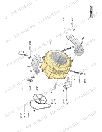 Схема №3 AWG 910 E CE с изображением Электропроводка для стиралки Whirlpool 480111101164