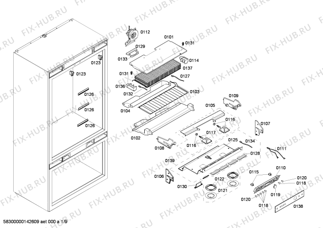 Схема №4 B36IT71SN с изображением Декоративная планка для холодильной камеры Bosch 00682518