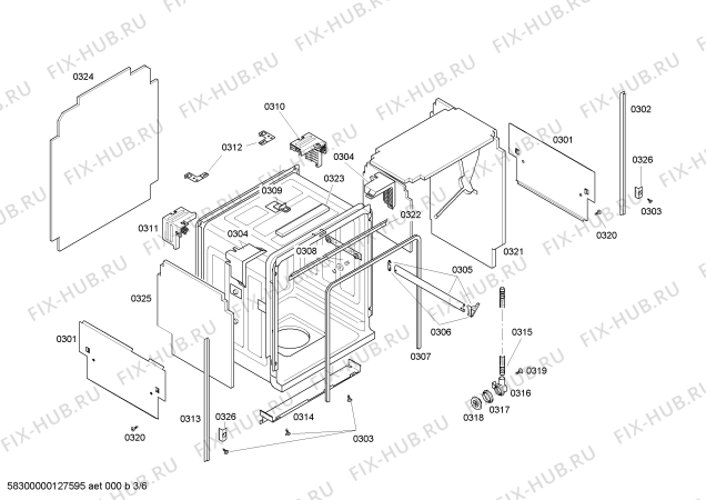 Схема №2 SHX56B02UC с изображением Изоляция для посудомоечной машины Bosch 00187984