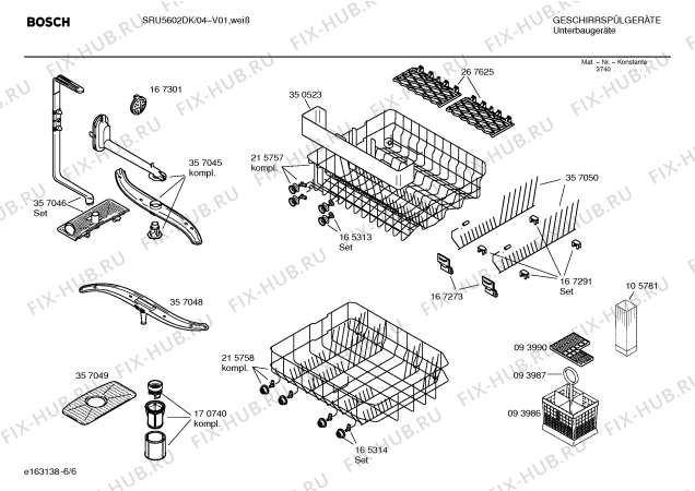 Схема №2 SRU5602DK с изображением Инструкция по эксплуатации для посудомоечной машины Bosch 00529068