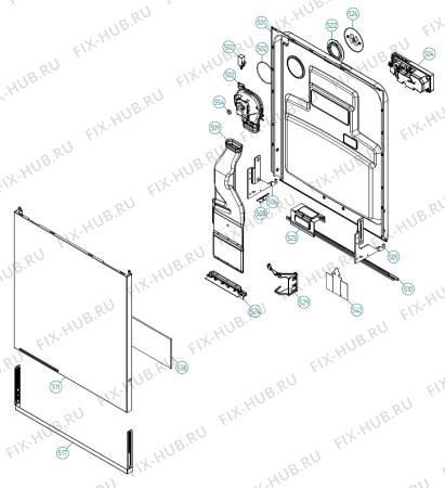 Взрыв-схема посудомоечной машины Gorenje VA6611QTUU-A02 NL   -VA6611QTUU-A02 (900001401, DW70.3) - Схема узла 05