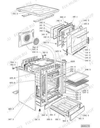 Схема №1 ACM 360/1 D с изображением Соединительный элемент для духового шкафа Whirlpool 481953258271