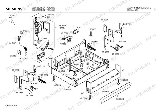 Схема №1 SE25239FF с изображением Панель управления для посудомойки Siemens 00217343