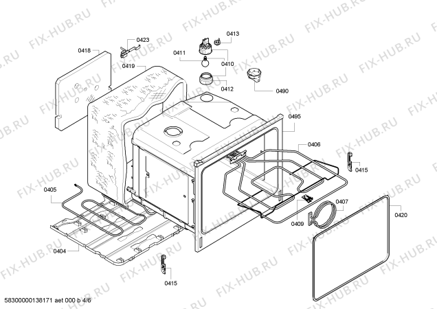 Схема №3 E15M22S0 с изображением Переключатель для плиты (духовки) Bosch 00614039
