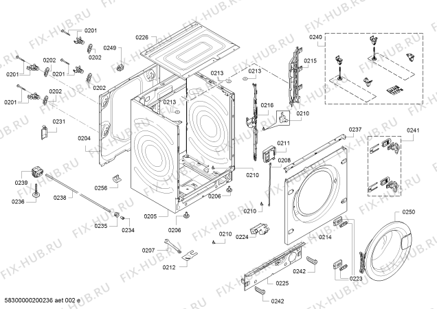Схема №3 WIW24340EU с изображением Инструкция по эксплуатации для стиральной машины Bosch 18027395