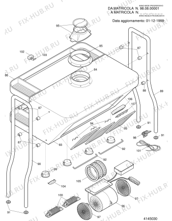 Взрыв-схема плиты (духовки) Whirlpool EBCLRGTIS (F020384) - Схема узла