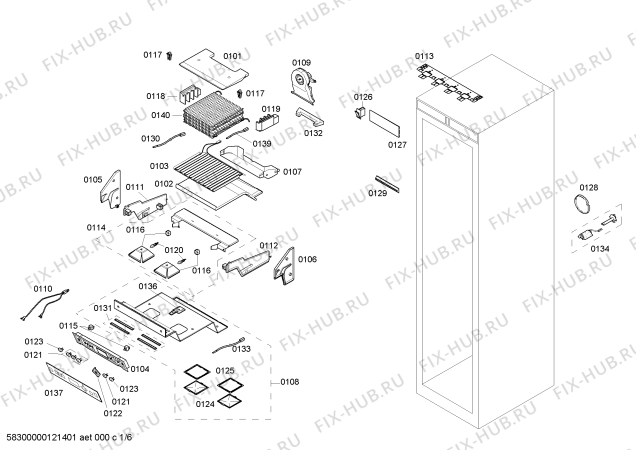Схема №2 T18ID80NRP с изображением Кабель для холодильника Bosch 00245377