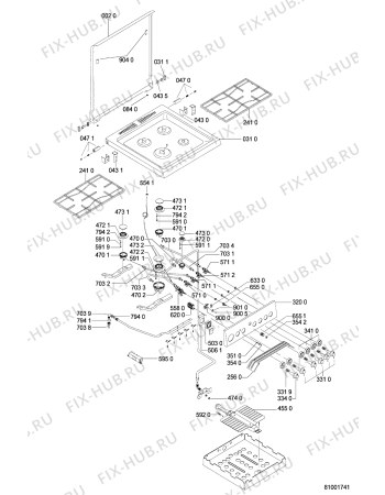 Схема №1 ACM 834 AR с изображением Затычка для электропечи Whirlpool 481244039202