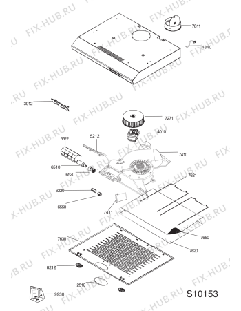 Схема №1 DBAG 65 AS X/1 с изображением Монтажный набор для вентиляции Whirlpool 482000095700