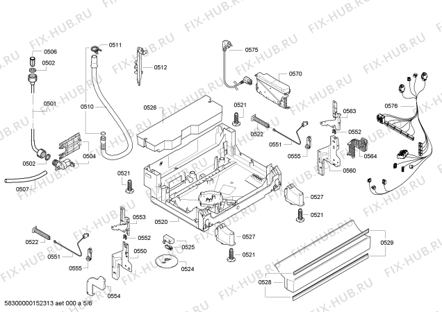 Схема №4 DGS6738 с изображением Кнопка для посудомоечной машины Bosch 00612370