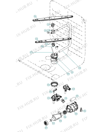 Взрыв-схема посудомоечной машины Asko D5425 EU   -White (339721, DW90.1) - Схема узла 03