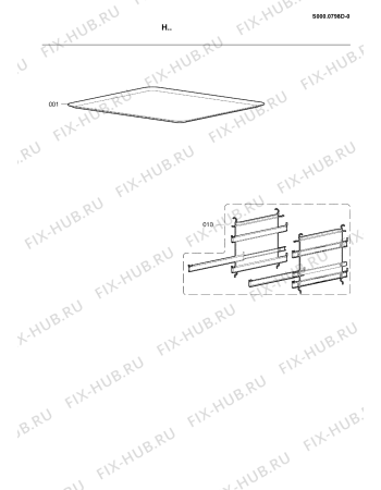 Схема №4 BLH 8602 R SCHWARZ с изображением Обшивка для плиты (духовки) Whirlpool 482000018382