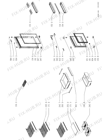 Схема №1 ART 816/G/WP с изображением Дверка для холодильной камеры Whirlpool 481944268286